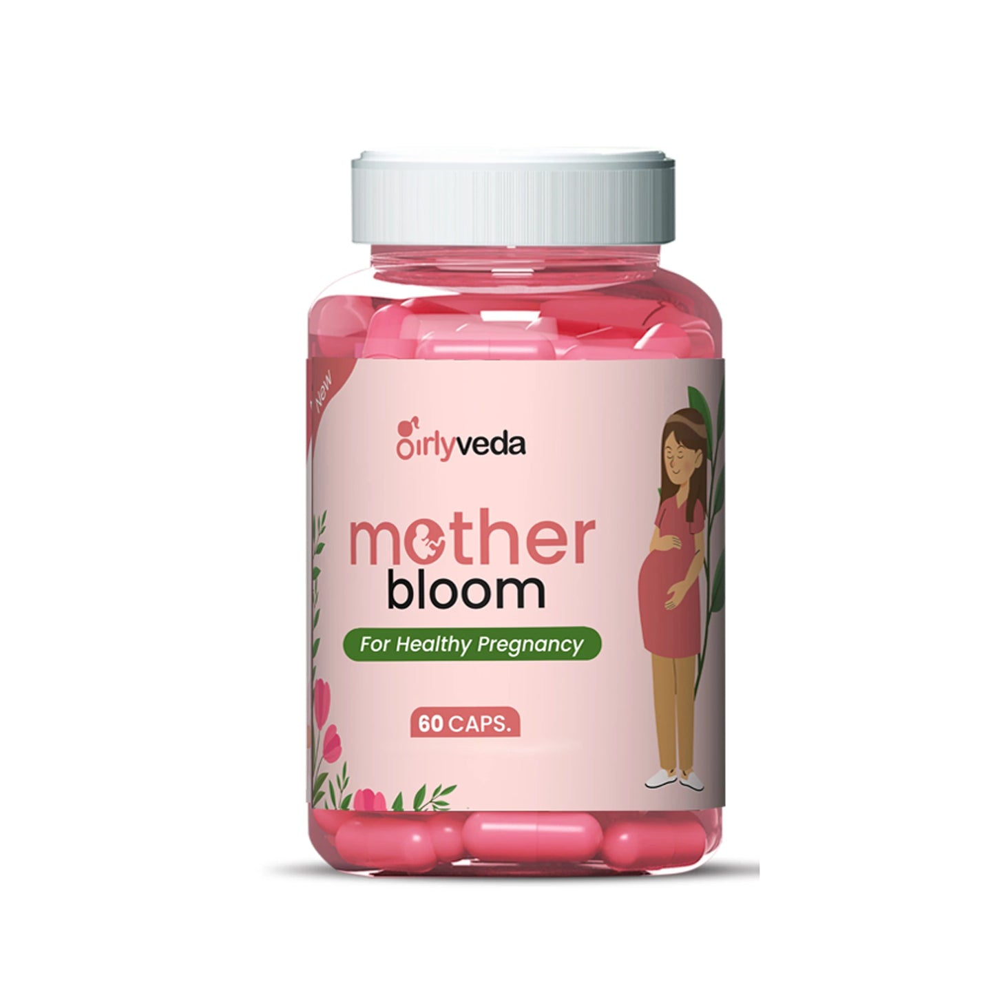 GirlyVeda Mother Bloom Capsules:  An Ayurvedic Blend of Herbs To Help Attain Healthy Pregnancy