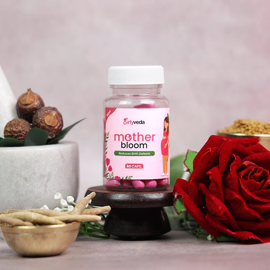 GirlyVeda Mother Bloom Capsules:  An Ayurvedic Blend of Herbs To Help Attain Healthy Pregnancy