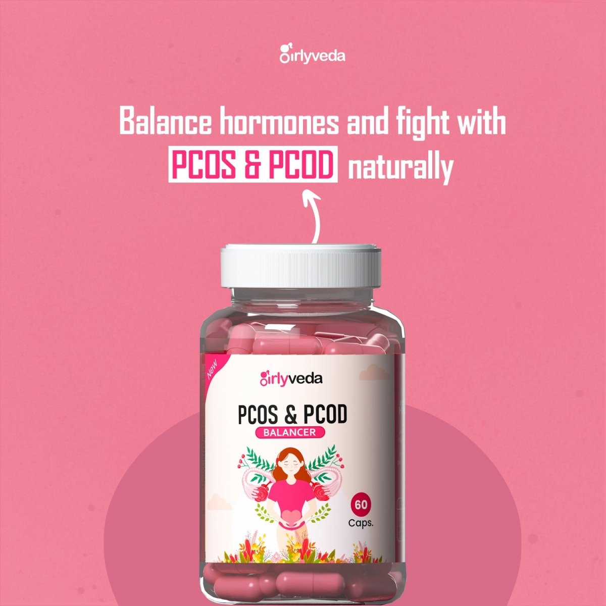 Harmo Balancer: Ayurvedic PCOS and PCOD Relief Capsules for Women